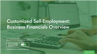 Customized Self-Employment: Business Financials Overview