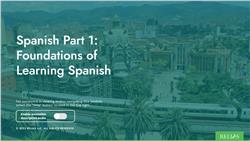 Spanish Part 1: Foundations of Learning Spanish