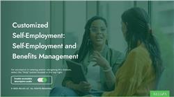 Customized Self-Employment: Self Employment and Benefits Management