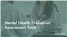 Mental Health Evaluation: Assessment Tools